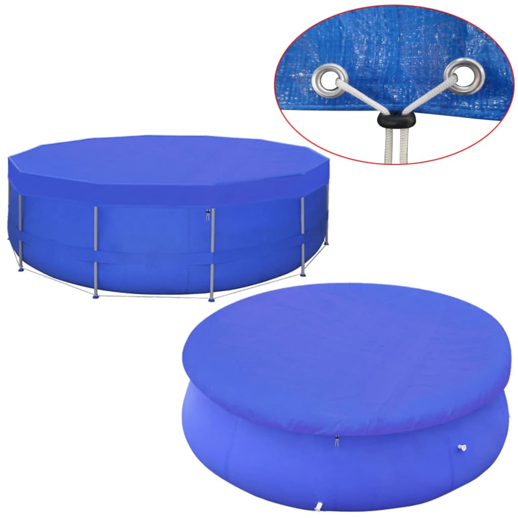 vidaXL Serviettes de plage 2 st rond 90 g/m² 460 cm PE