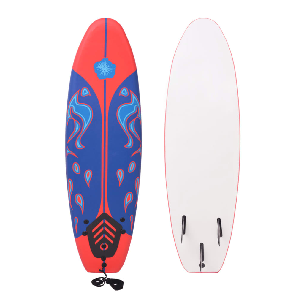 vidaXL Surfplank 170 cm blauw en rood