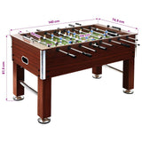 vidaXL Voetbaltafel 60 kg 140x74,5x87,5 cm staal zwart
