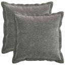 vidaXL Kussensloop 2 st HOUTEN Donkergrijs 30 x 30 cm Chenille Stof