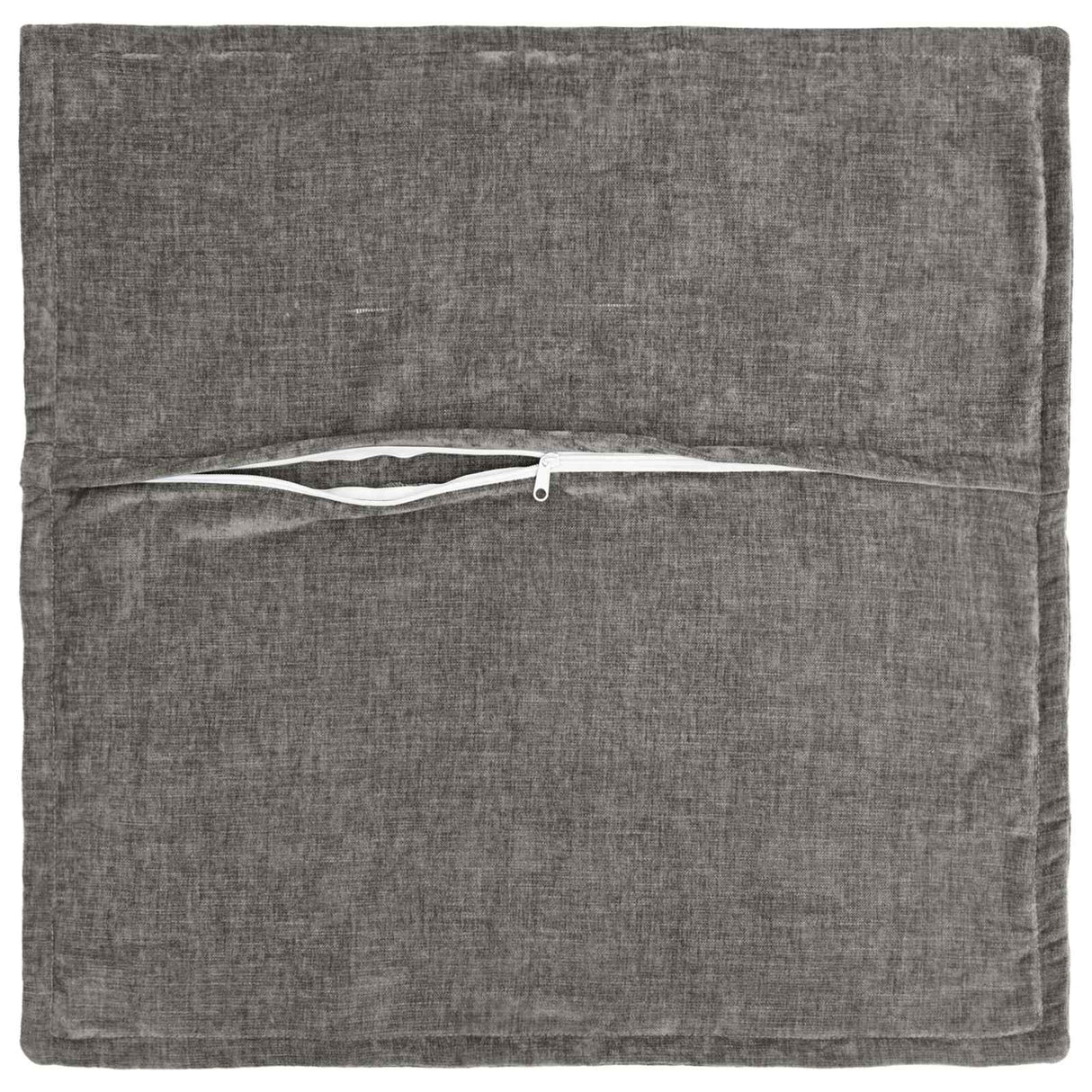vidaXL Kussensloop 2 st HOUTEN Donkergrijs 30 x 30 cm Chenille Stof