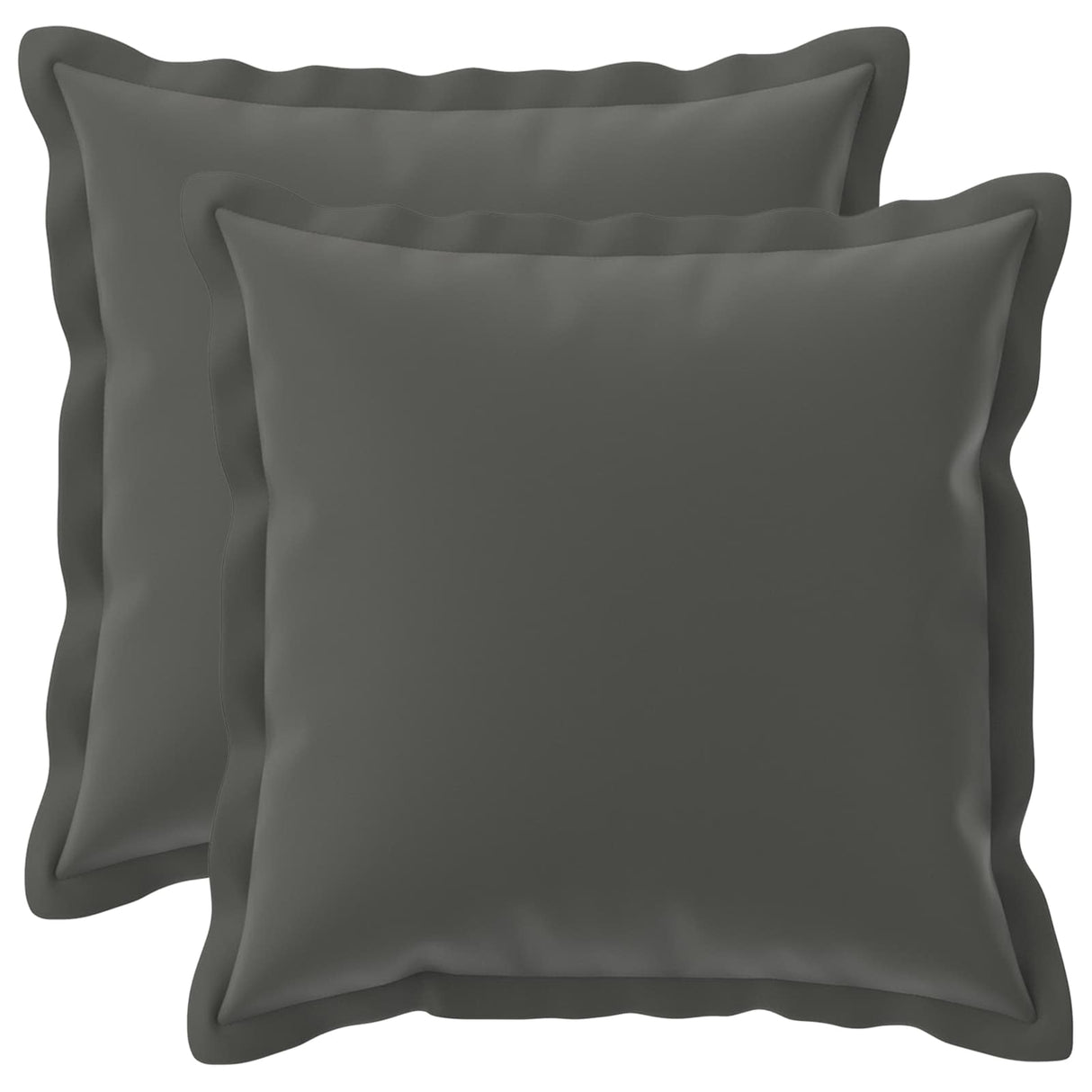 vidaXL Pillowcase 2 pcs WOOD Anthracite 30 x 30 cm Polyester