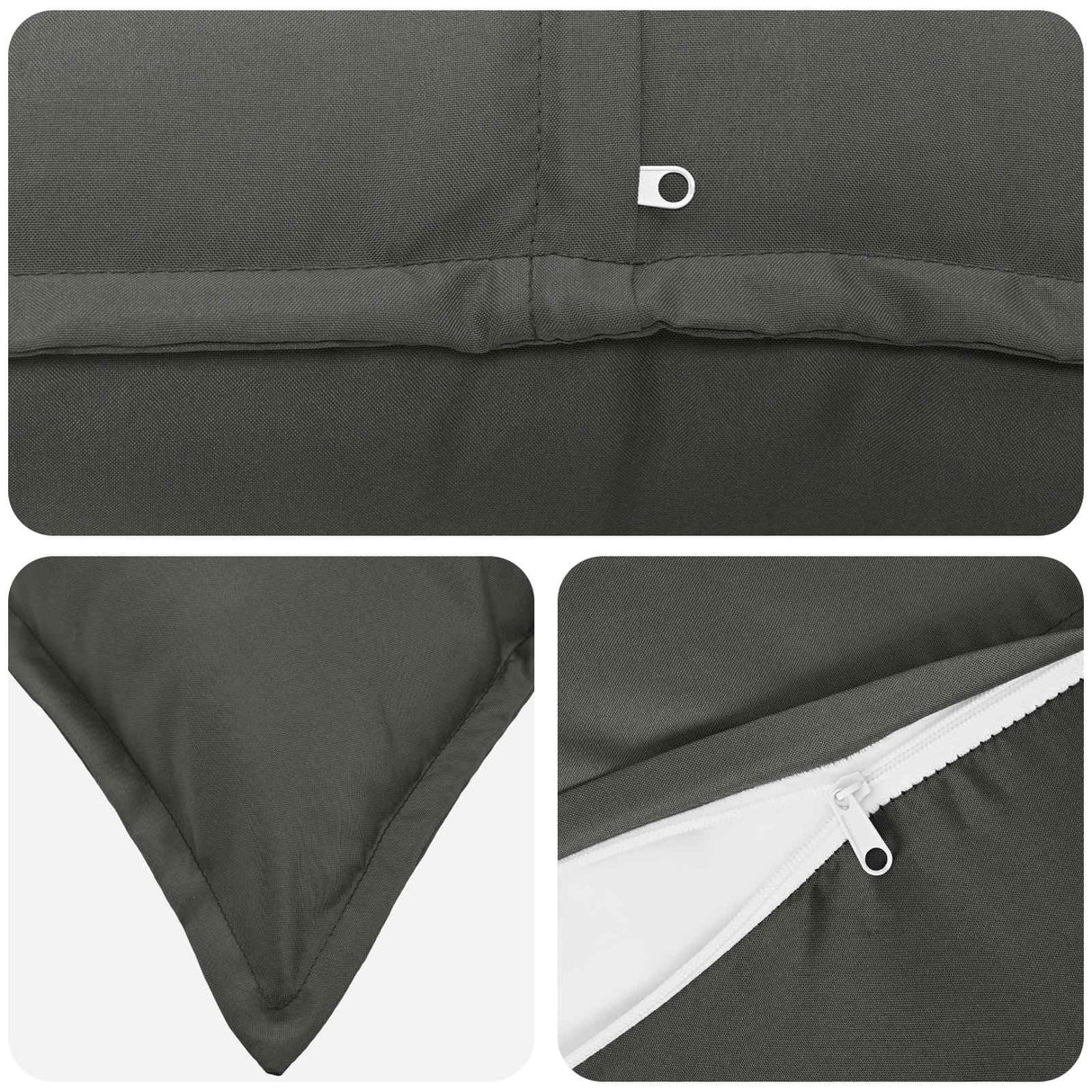 vidaXL Pillowcase 2 pcs WOOD Anthracite 30 x 30 cm Polyester