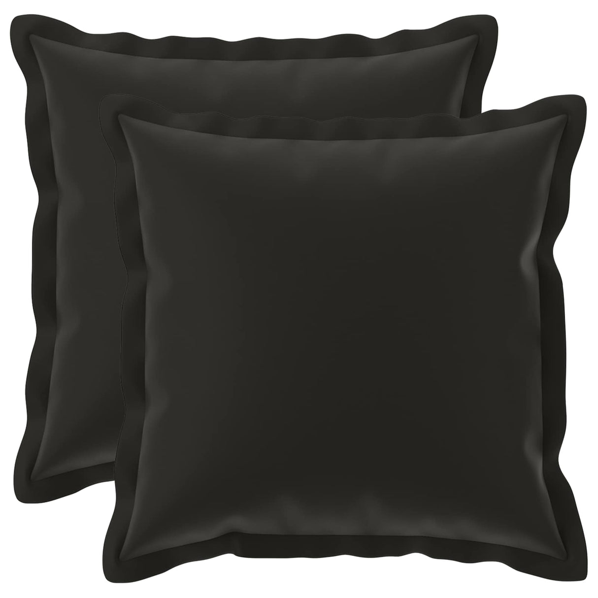 vidaXL Pillowcase 2 pcs WOOD Anthracite 30 x 30 cm Polyester