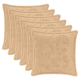 vidaXL Kussensloop 6 st HOUTEN Wit 30 x 30 cm Nep Konijnenbont