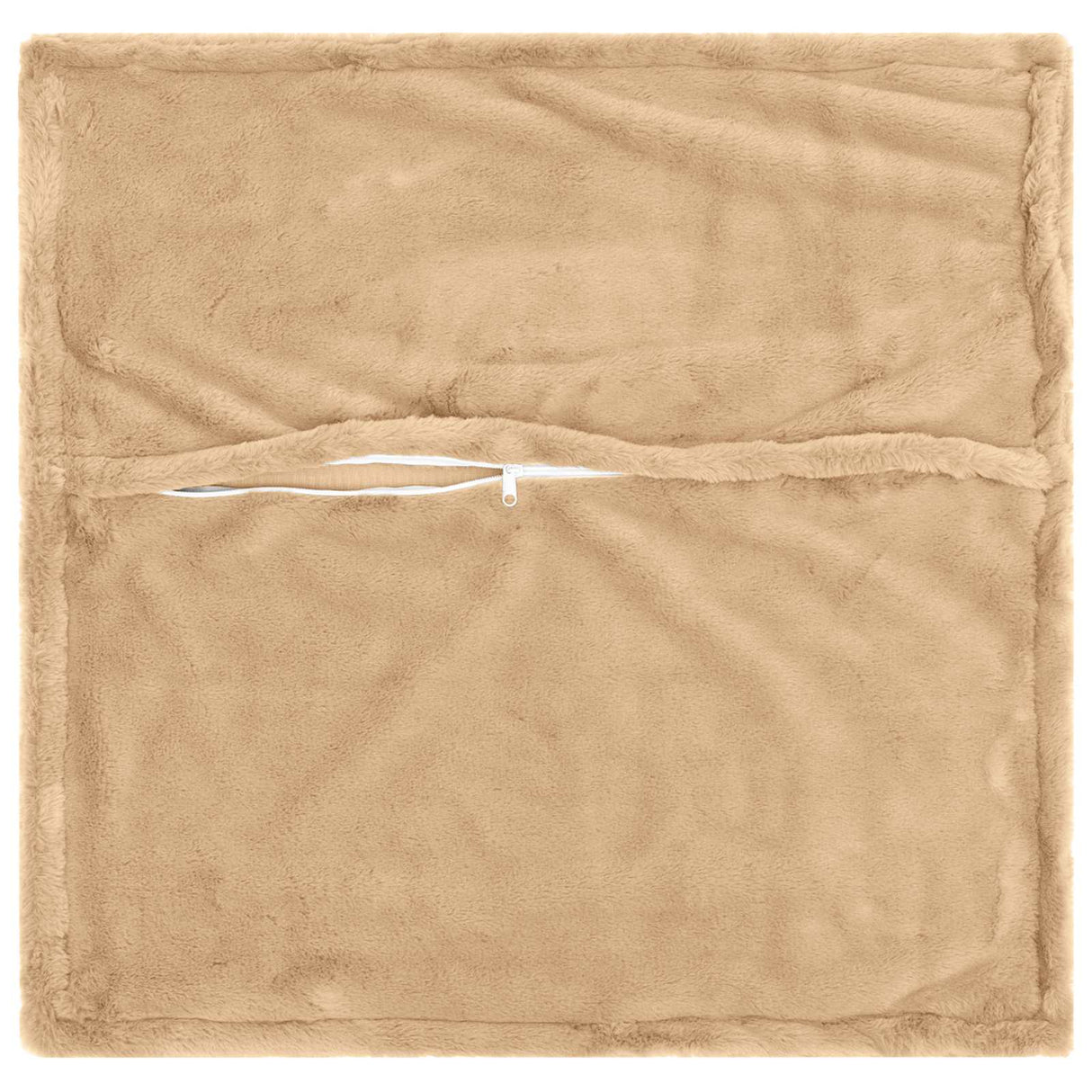 vidaXL Kussensloop 6 st HOUTEN Wit 30 x 30 cm Nep Konijnenbont