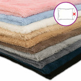 vidaXL Kussensloop 6 st HOUTEN Wit 30 x 30 cm Nep Konijnenbont