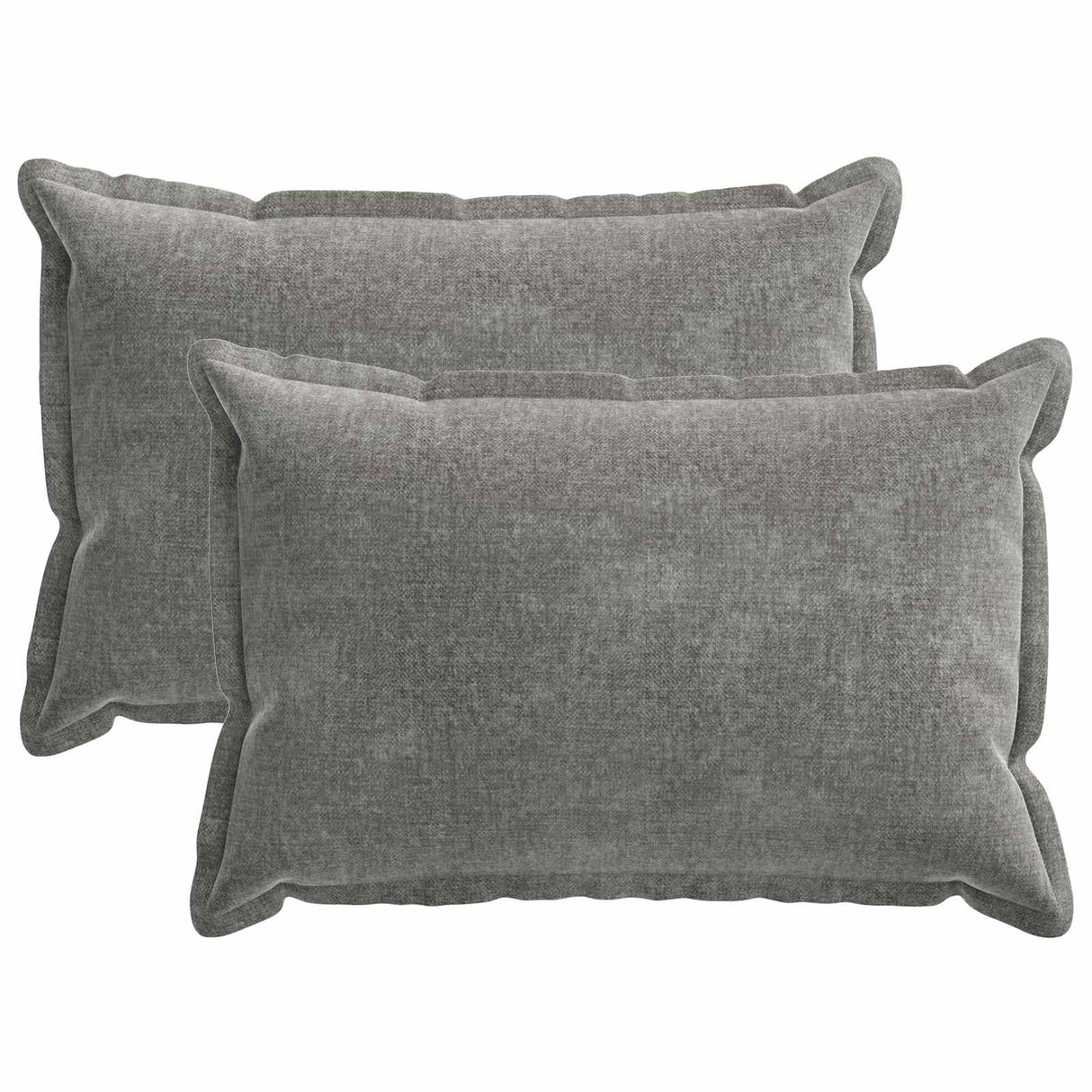 vidaXL Kussensloop 2 st HOUTEN Donkergrijs 30 x 30 cm Chenille Stof