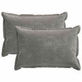 vidaXL Kussensloop 2 st HOUTEN Donkergrijs 30 x 30 cm Chenille Stof
