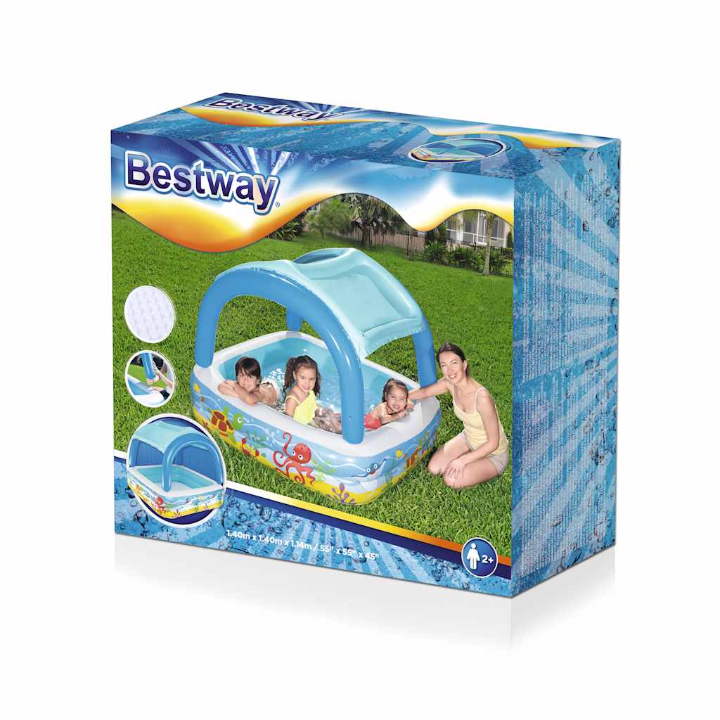 Bestway Speelbad met overkapping 140x140x114 cm blauw 52192