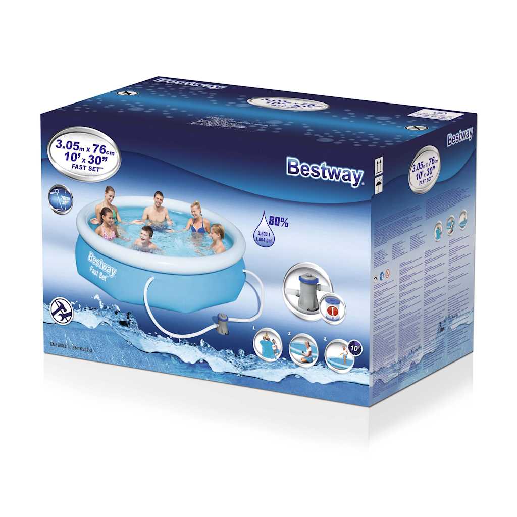 Bestway Fast Set Swimming Pool Set 305x76 cm 57270