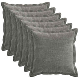 vidaXL Kussensloop 2 st HOUTEN Donkergrijs 30 x 30 cm Chenille Stof