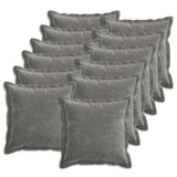 vidaXL Kussensloop 2 st HOUTEN Donkergrijs 30 x 30 cm Chenille Stof