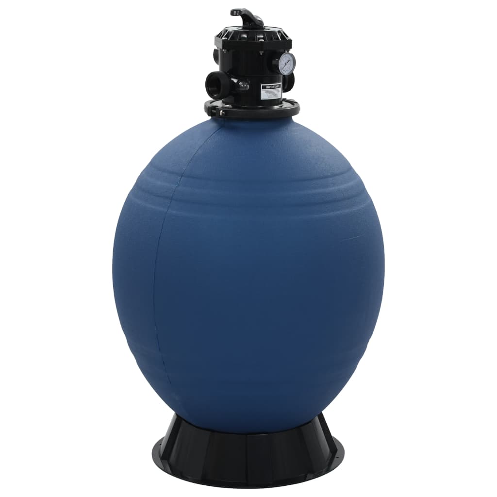 vidaXL Zwembadzandfilter met 6-positie ventiel 560 mm blauw