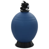 vidaXL Zwembadzandfilter met 6-positie ventiel 560 mm blauw