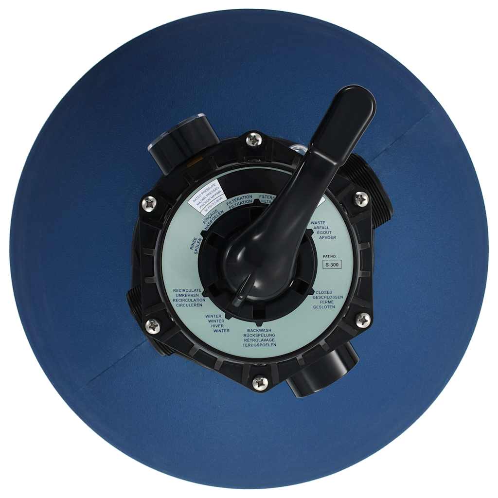 vidaXL Zwembadzandfilter met 6-positie ventiel 560 mm blauw