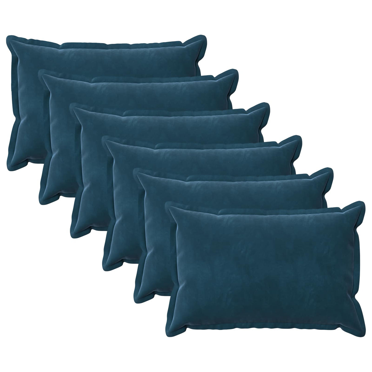 vidaXL Kussensloop 2 pcs HOUTEN Blauw 30 x 30 cm Fluweel