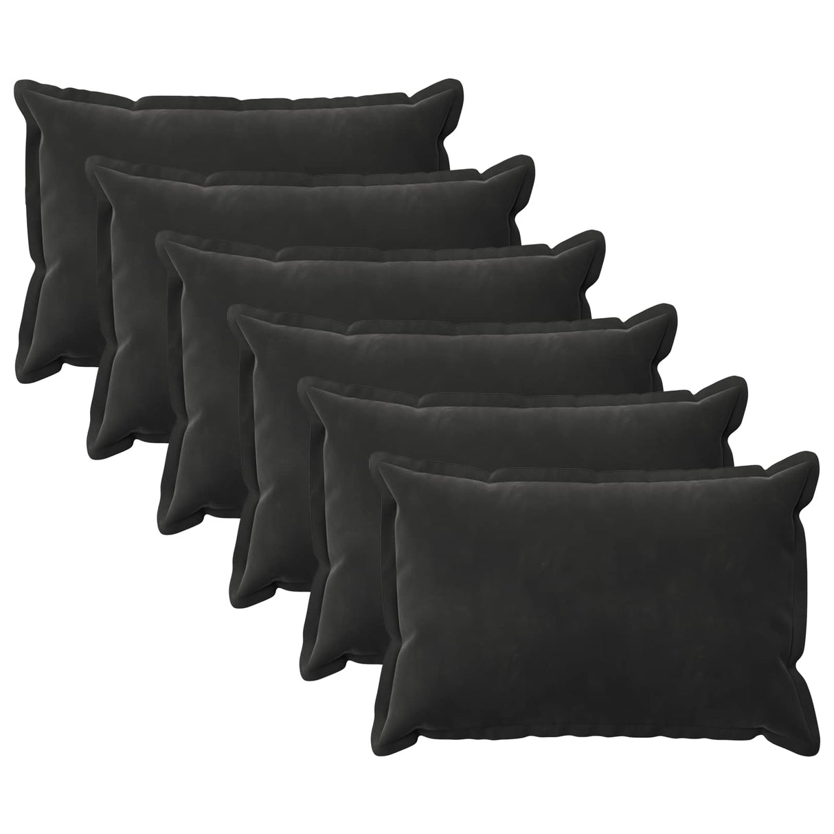 vidaXL Kussensloop 2 pcs HOUTEN Blauw 30 x 30 cm Fluweel