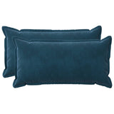 vidaXL Kussensloop 2 pcs HOUTEN Blauw 30 x 30 cm Fluweel