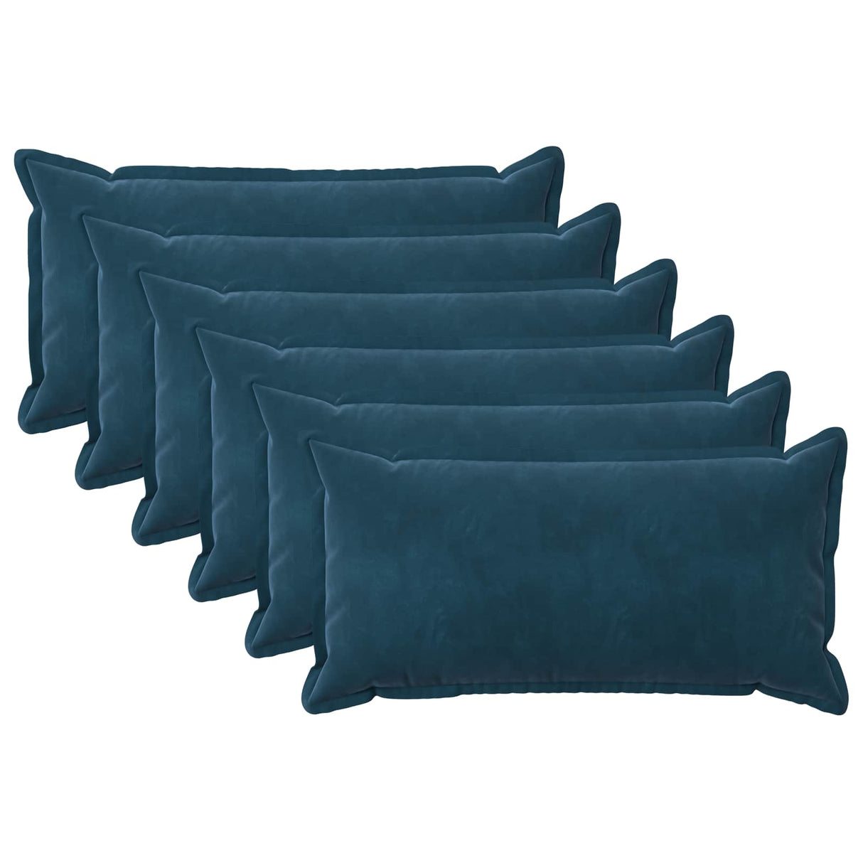 vidaXL Kussensloop 2 pcs HOUTEN Blauw 30 x 30 cm Fluweel
