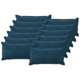 vidaXL Kussensloop 2 pcs HOUTEN Blauw 30 x 30 cm Fluweel