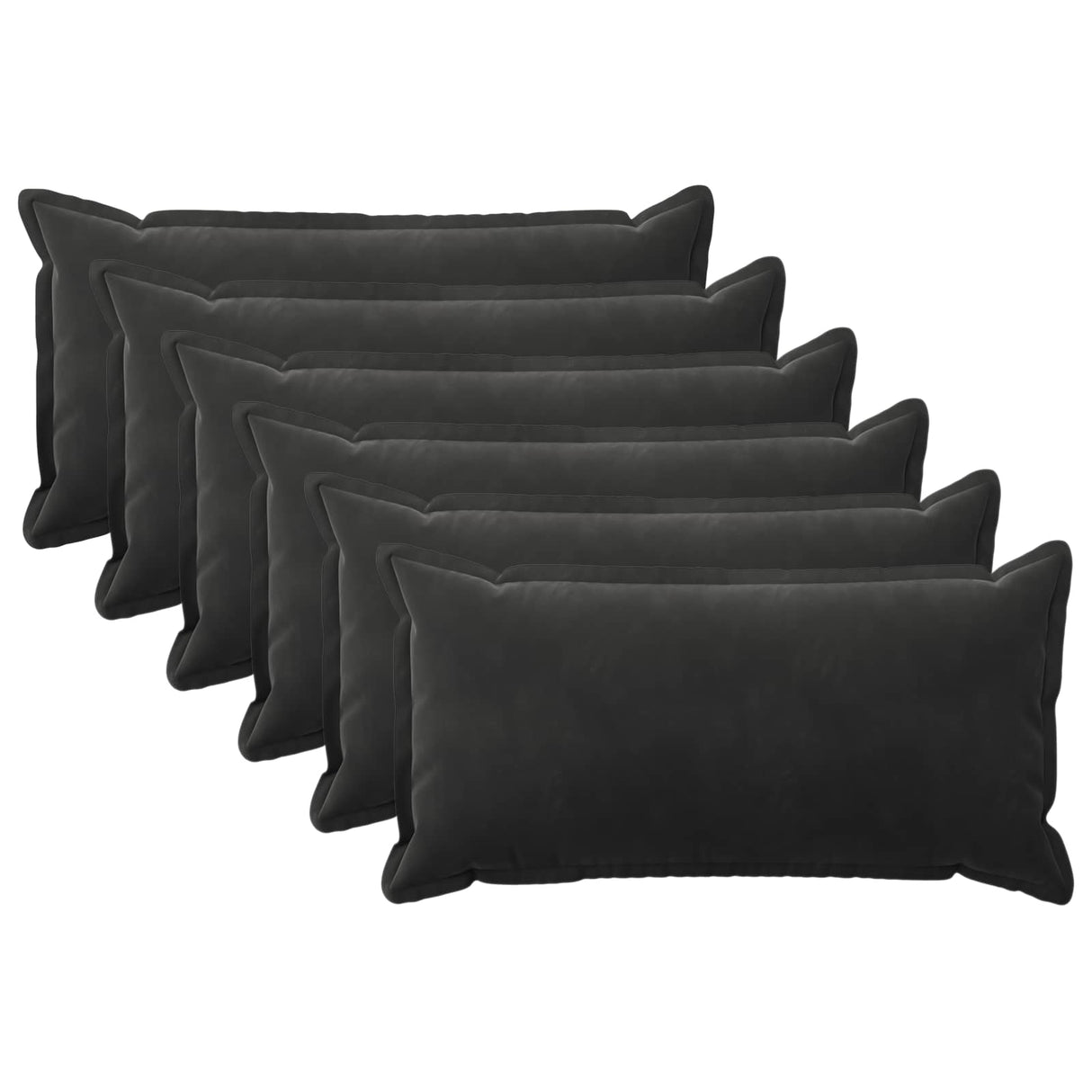 vidaXL Kussensloop 2 pcs HOUTEN Blauw 30 x 30 cm Fluweel