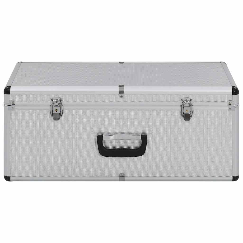 vidaXL Opbergkoffers 2 st aluminium zilverkleurig