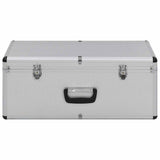 vidaXL Opbergkoffers 2 st aluminium zilverkleurig