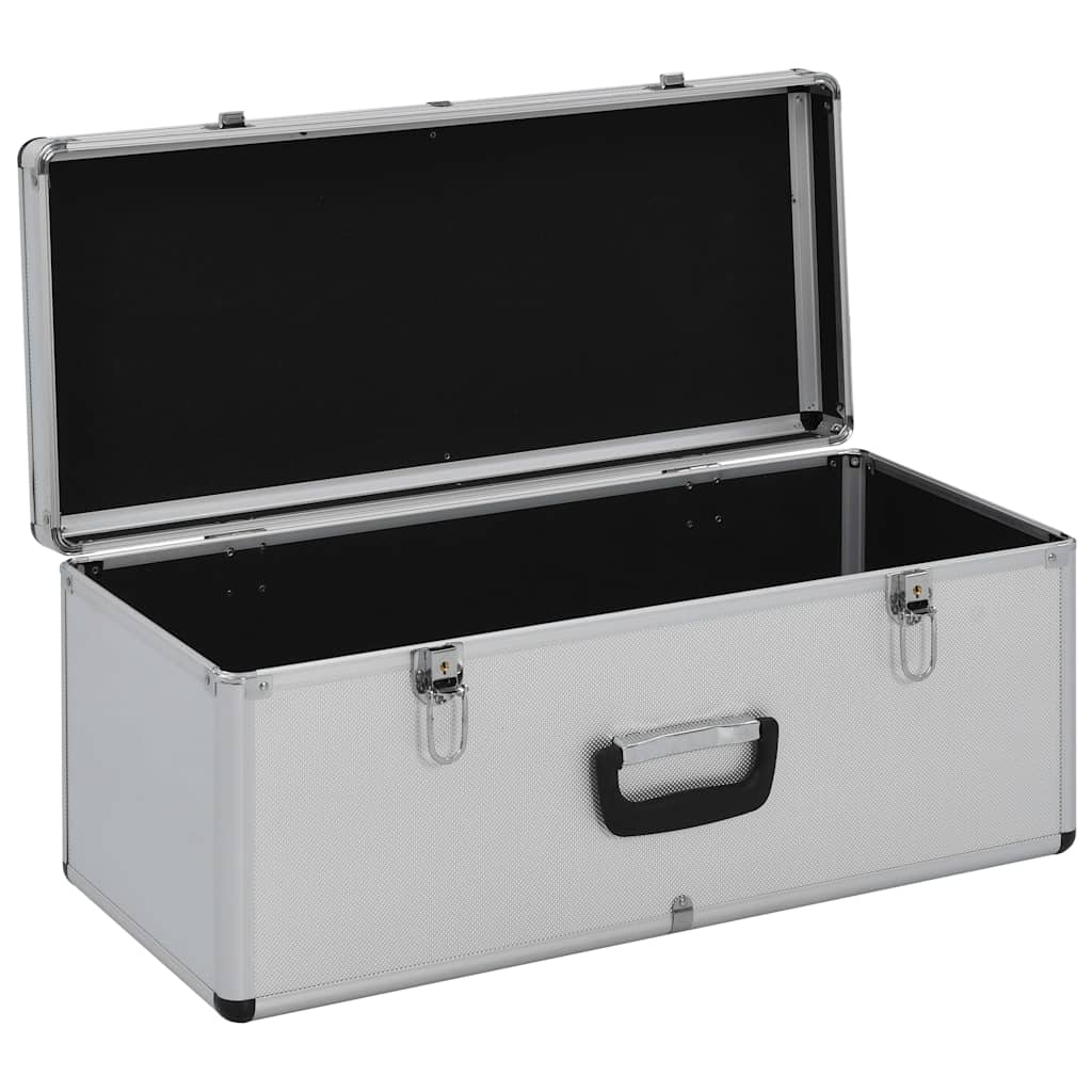vidaXL Opbergkoffers 2 st aluminium zilverkleurig