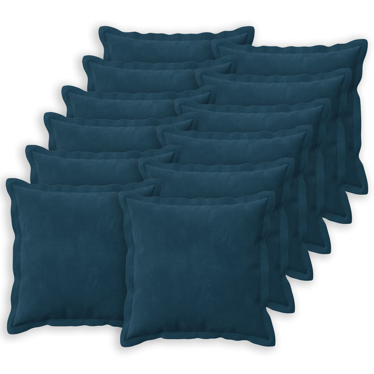 vidaXL Kussensloop 2 pcs HOUTEN Blauw 30 x 30 cm Fluweel