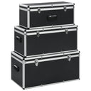 vidaXL Opbergkoffers 3 st aluminium zilverkleurig