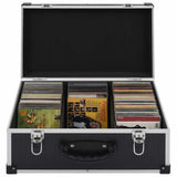 vidaXL Cd-koffer voor 80 cd's aluminium ABS zilverkleurig