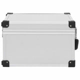 vidaXL Cd-koffer voor 80 cd's aluminium ABS zilverkleurig