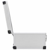 vidaXL Cd-koffer voor 80 cd's aluminium ABS zilverkleurig