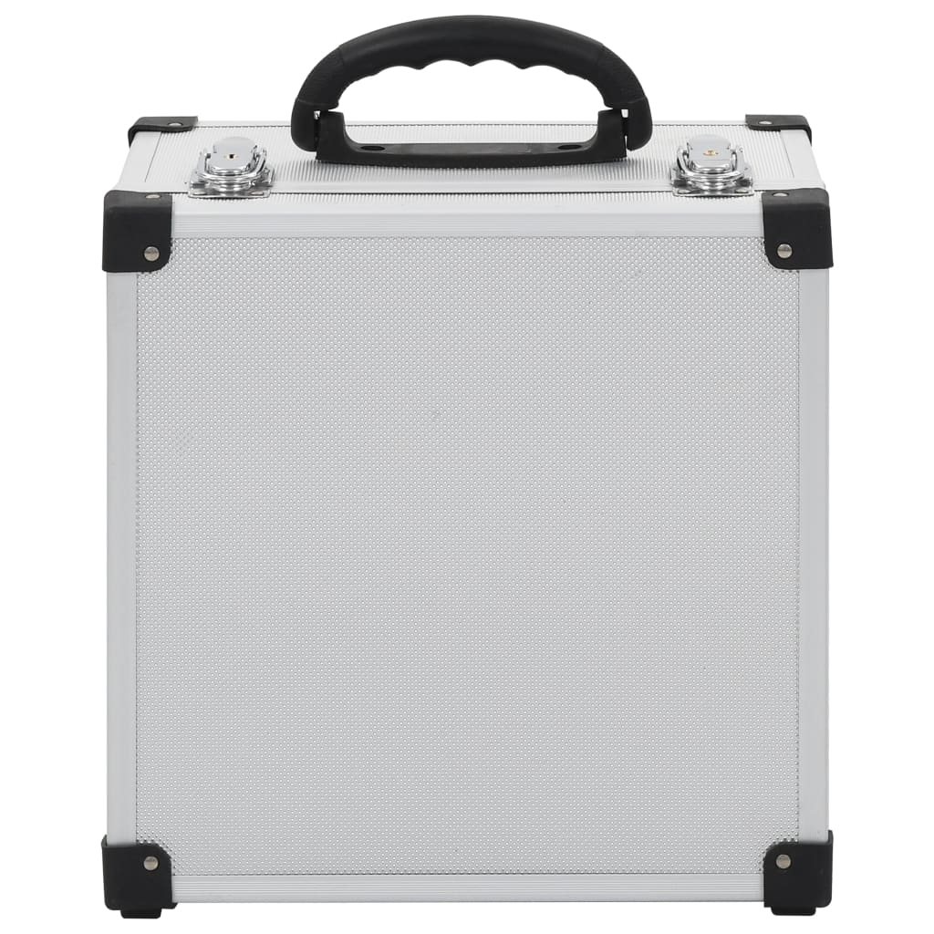 vidaXL Cd-koffer voor 80 cd's aluminium ABS zilverkleurig
