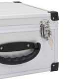 vidaXL Cd-koffer voor 80 cd's aluminium ABS zilverkleurig
