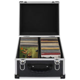 vidaXL Cd-koffer voor 80 cd's aluminium ABS zilverkleurig