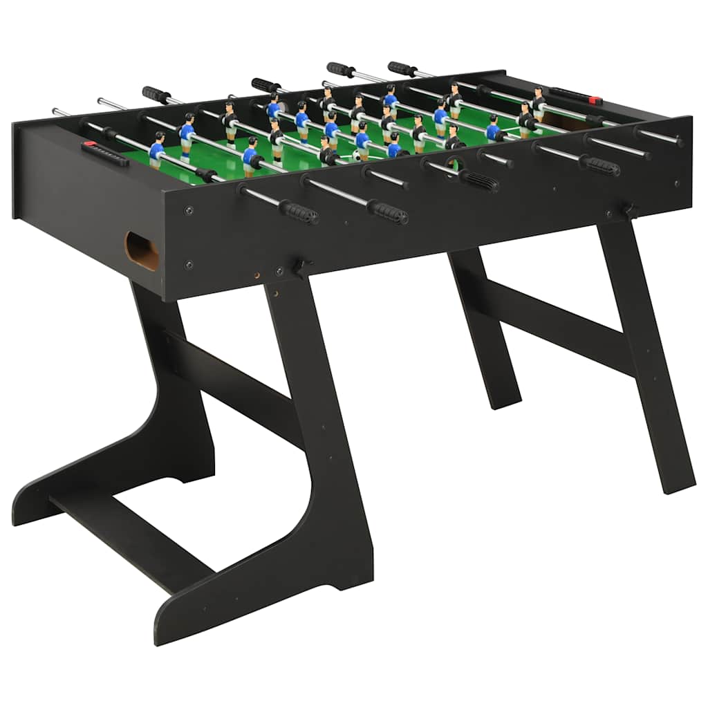 vidaXL Foldable Foosball Table 121x61x80 cm Black