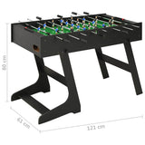 vidaXL Foldable Foosball Table 121x61x80 cm Black