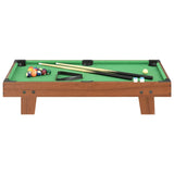 vidaXL Minipooltafel 3 Feet 92x52x19 cm bruin en groen