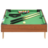 vidaXL Minipooltafel 3 Feet 92x52x19 cm bruin en groen