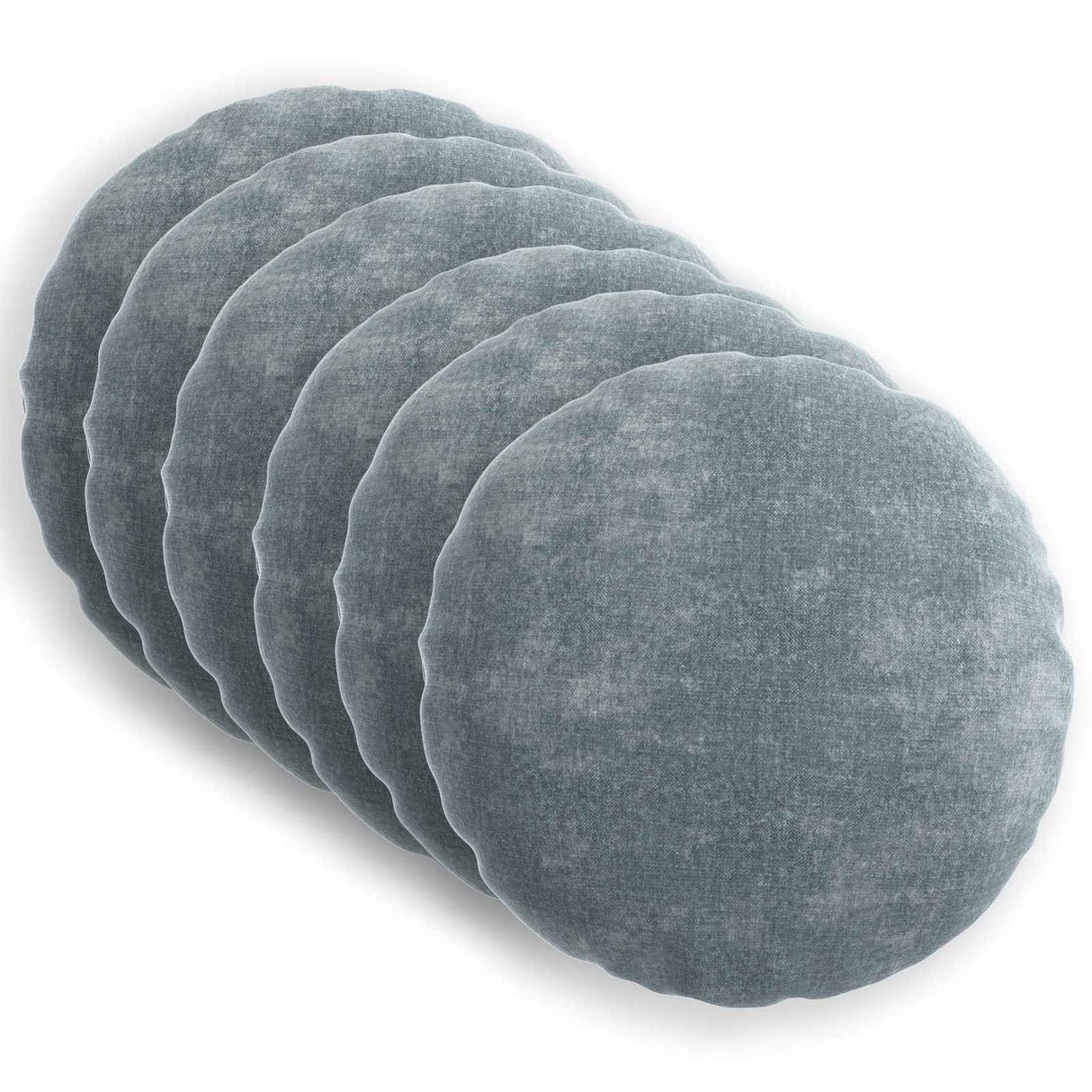 vidaXL Kussensloop 6 st HEERLEN Donkergrijs 30 x 30 cm Chenille Stof