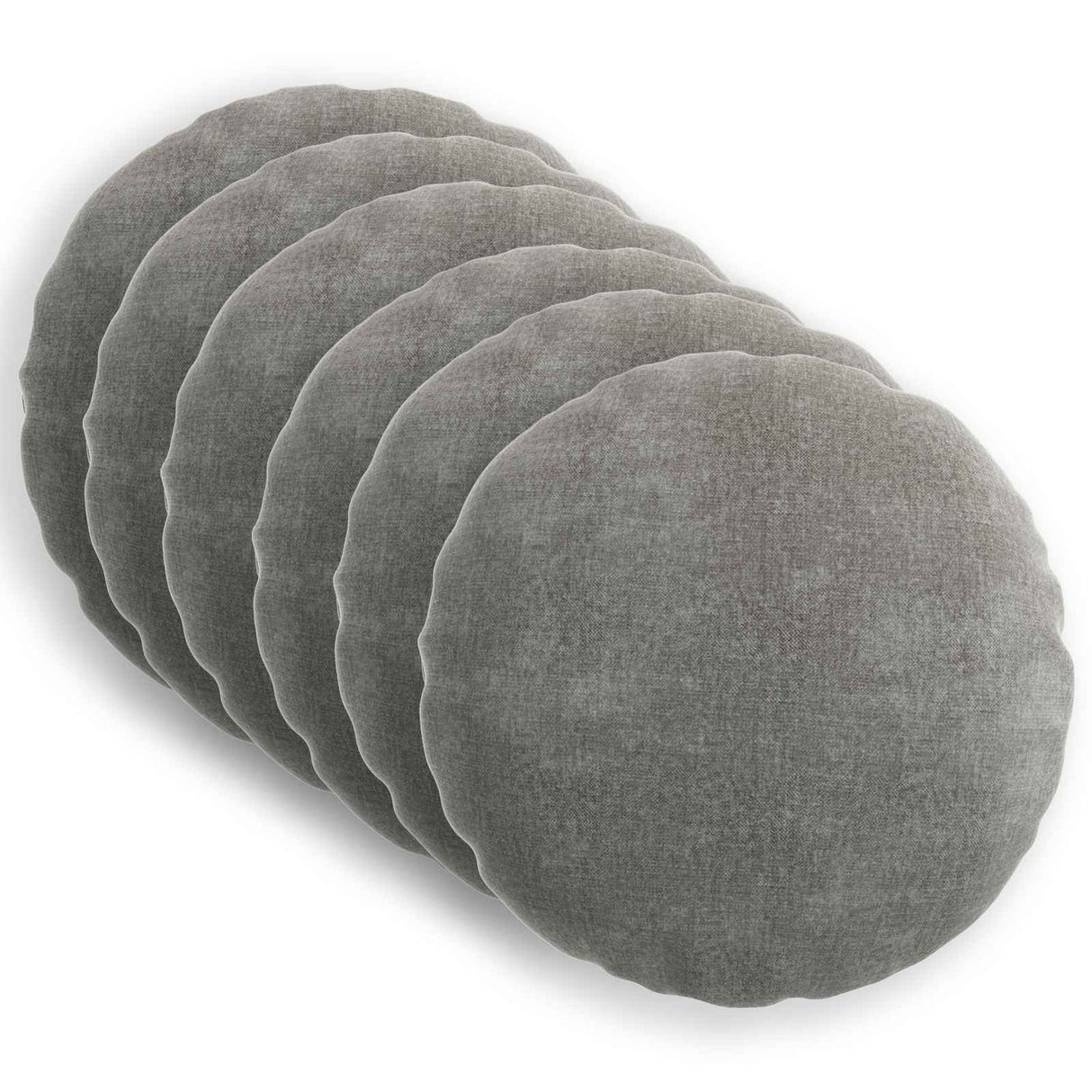 vidaXL Kussensloop 6 st HEERLEN Donkergrijs 30 x 30 cm Chenille Stof