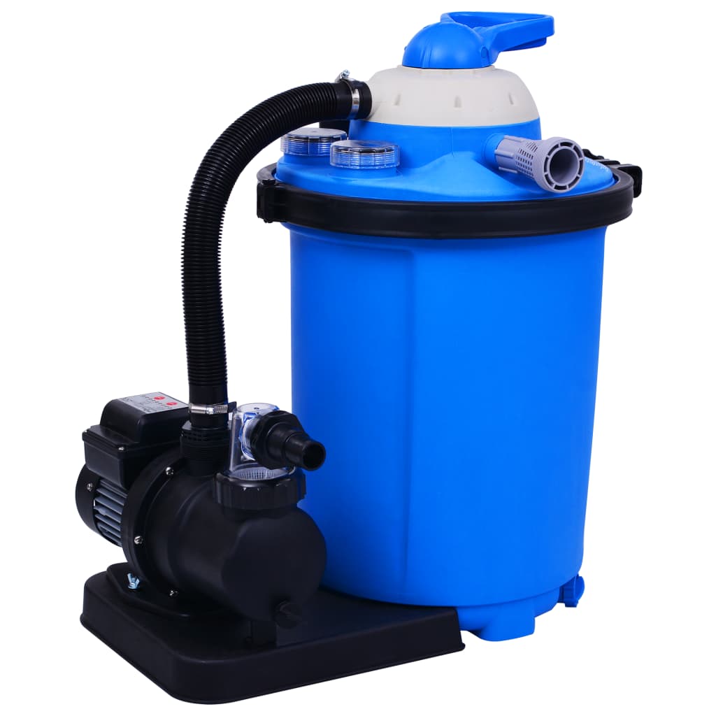 vidaXL Zandfilterpomp met timer 450 W 25 L