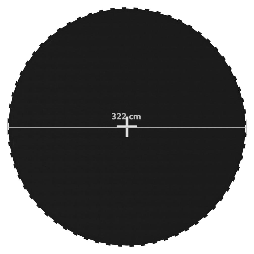 vidaXL Springmat voor 10 feet/3,05 m ronde trampoline stof zwart