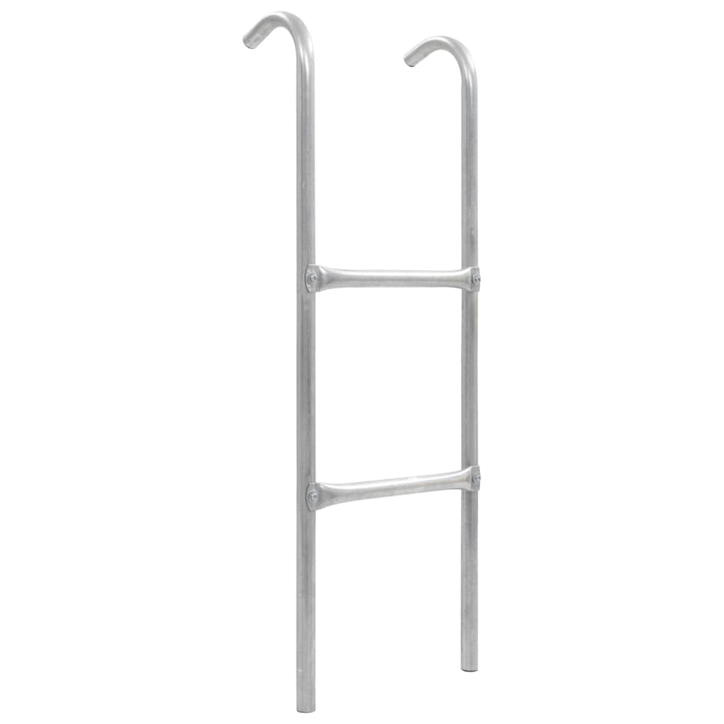 vidaXL Trampolineladder met 2 sporten 72 cm staal zilverkleurig (geschikt voor 65 cm hoogte)