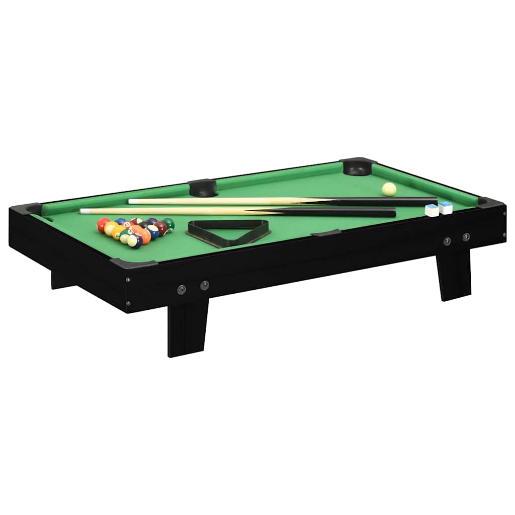 vidaXL Minipooltafel 3 Feet 92x52x19 cm bruin en groen