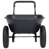 vidaXL Kruiwagen 100 kg 78 L zwart en oranje