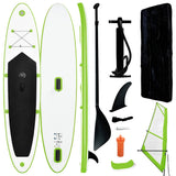 vidaXL Stand-up paddleboard opblaasbaar met zeilset rood en wit