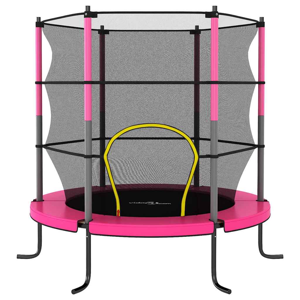 vidaXL Trampoline met veiligheidsnet rond 140x160 cm blauw